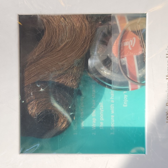 Mirmid 100% Human Hair Ponytail & Wave Lashes kit ☆ Brand New in box ☆ Brown ☆ - Picture 4 of 17